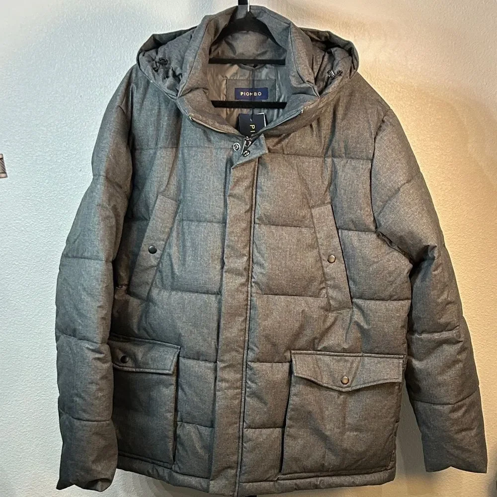 PIOMBO Men’s Hooded Puffer Jacket – Size XXL – NWT – MSRP $219
